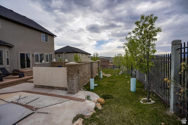 9061 N Clubhouse Ln, Eagle Mountain, UT 84005 - view of yard featuring fence and a patio area