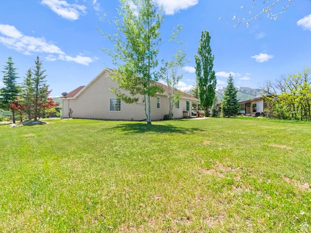 3677 N Willowbrook Ln, Eden, UT 84310 - view of yard featuring a mountain view