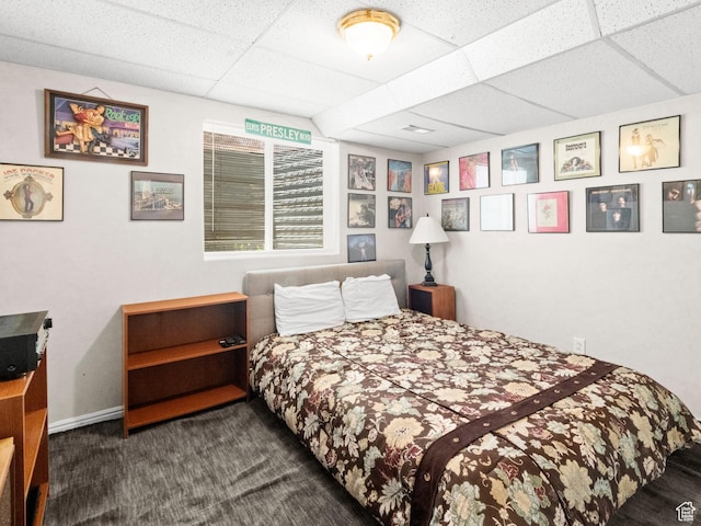 3677 N Willowbrook Ln, Eden, UT 84310 - bedroom featuring carpet floors and a drop ceiling