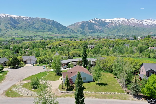 3677 N Willowbrook Ln, Eden, UT 84310 - aerial view featuring a mountain view and a residential view