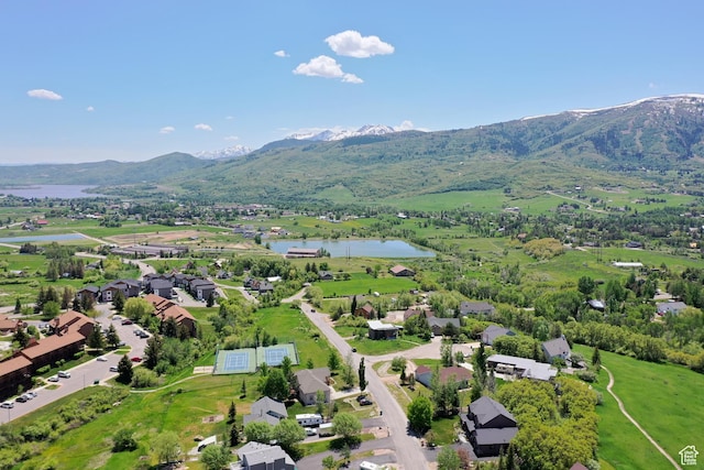 3677 N Willowbrook Ln, Eden, UT 84310 - birds eye view of property featuring a water and mountain view