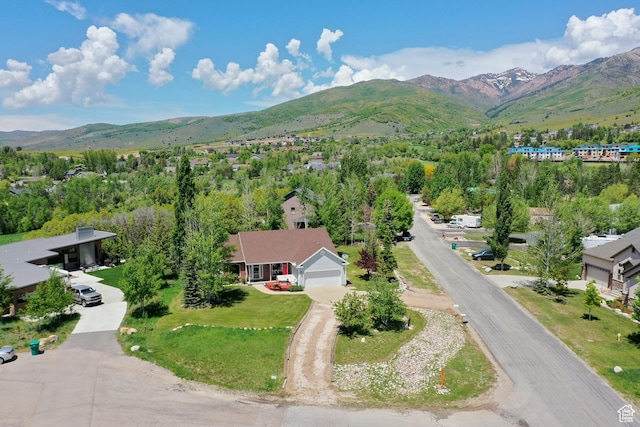 3677 N Willowbrook Ln, Eden, UT 84310 - drone / aerial view with a mountain view