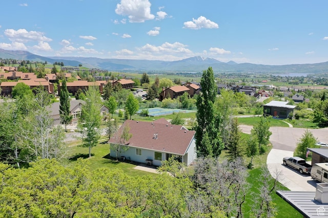 3677 N Willowbrook Ln, Eden, UT 84310 - birds eye view of property featuring a mountain view and a residential view