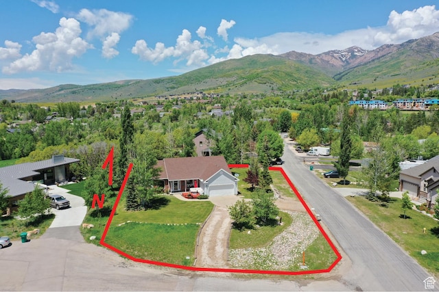 3677 N Willowbrook Ln, Eden, UT 84310 - aerial view featuring a mountain view