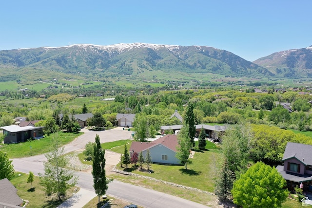 3677 N Willowbrook Ln, Eden, UT 84310 - drone / aerial view featuring a residential view and a mountain view