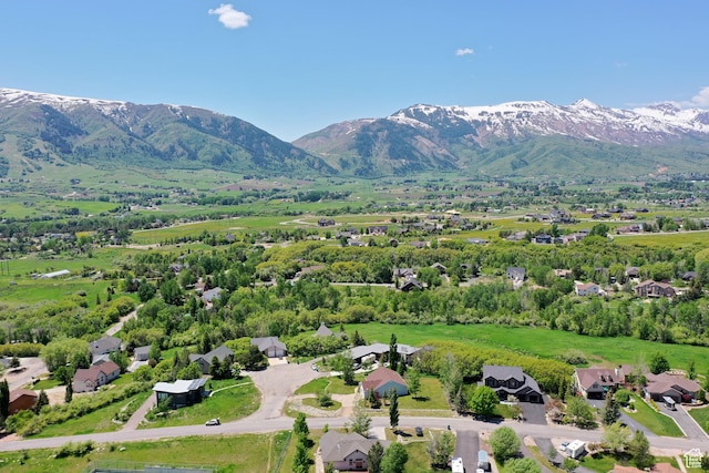 3677 N Willowbrook Ln, Eden, UT 84310 - bird's eye view with a mountain view and a residential view
