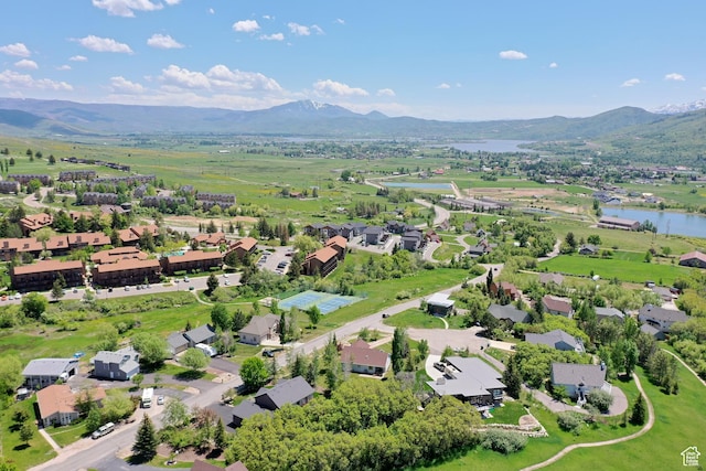 3677 N Willowbrook Ln, Eden, UT 84310 - aerial view with a water and mountain view