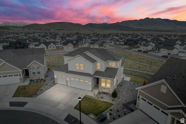 1368 E Clipper Peaks N, Eagle Mountain, UT 84005 - aerial view of residential area with mountains
