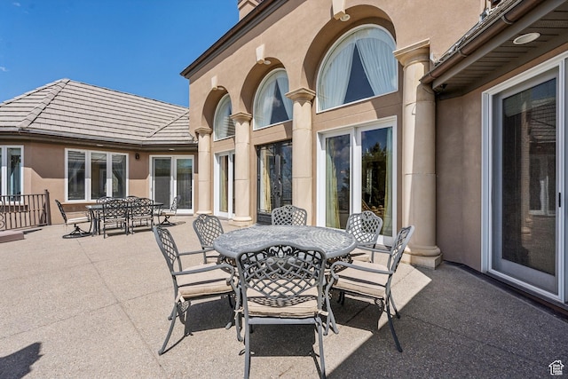 1714 Ridge Point Dr, Bountiful, UT 84010 - view of patio featuring outdoor dining area