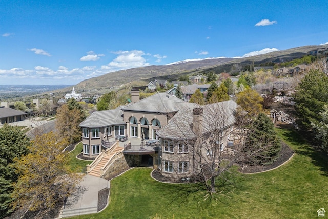 1714 Ridge Point Dr, Bountiful, UT 84010 - bird's eye view featuring a mountain view