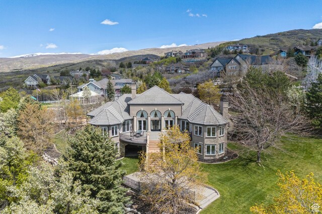 1714 Ridge Point Dr, Bountiful, UT 84010 - bird's eye view with a mountain view and a residential view