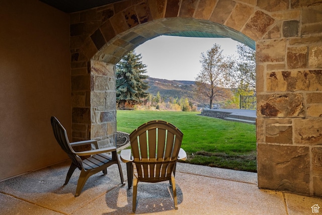 1714 Ridge Point Dr, Bountiful, UT 84010 - view of patio / terrace featuring a mountain view