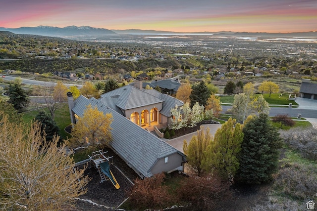 1714 Ridge Point Dr, Bountiful, UT 84010 - birds eye view of property with a mountain view