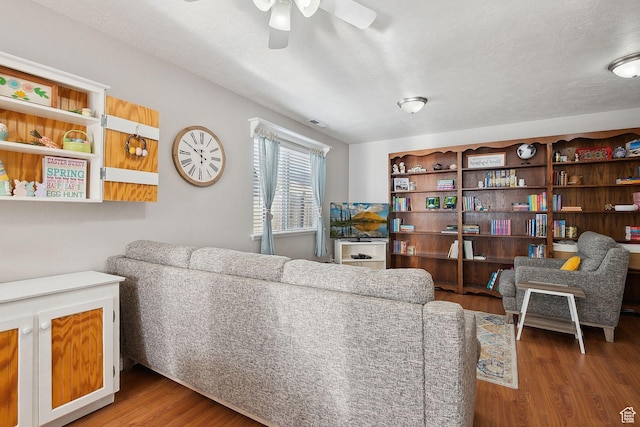 472 W 330 S, American Fork, UT 84003 - living area featuring a ceiling fan and wood finished floors
