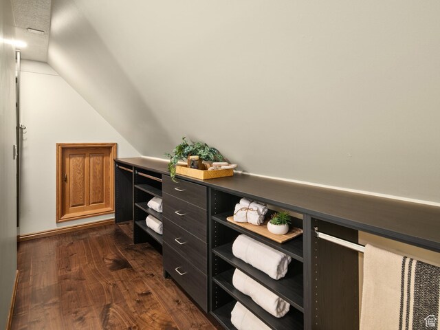 4120 S Beus Dr E, Ogden, UT 84403 - office space with dark wood-style flooring and vaulted ceiling