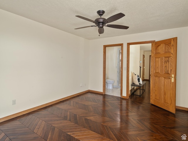 4120 S Beus Dr E, Ogden, UT 84403 - empty room with a textured ceiling, ceiling fan, and baseboards