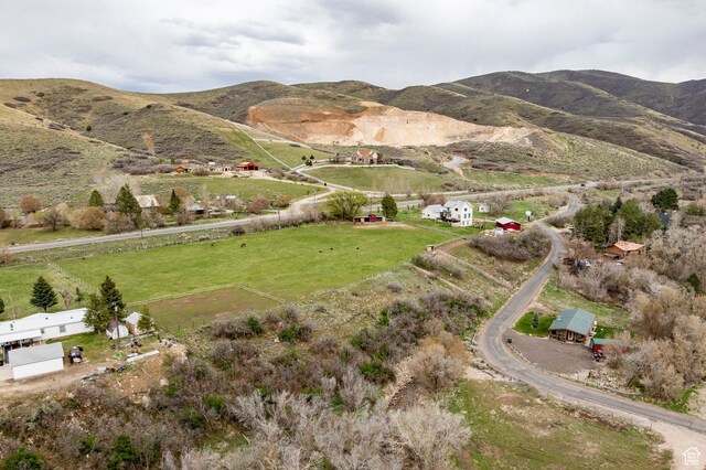property view of mountains with a rural view