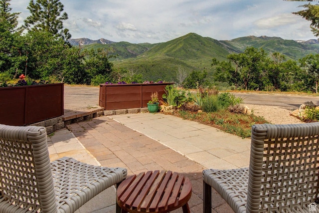 391 Bern Dr, Midway, UT 84049 - view of patio with a mountain view