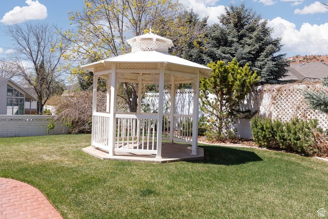 889 Upland Dr, Richfield, UT 84701 - view of yard featuring a gazebo and fence