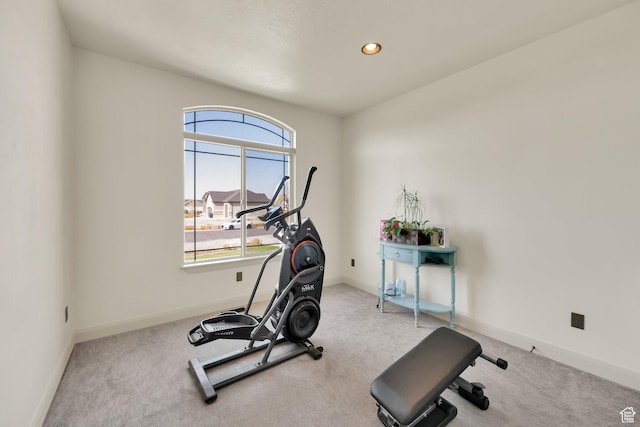 302 Old Farm Rd, Erda, UT 84074 - exercise room featuring recessed lighting, carpet, and baseboards