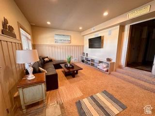 620 W Cisco Run Run, Garden City, UT 84028 - living room with recessed lighting and wainscoting