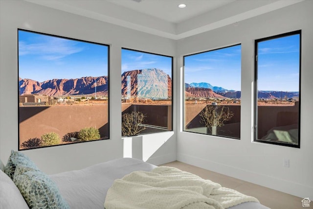 533 S Kwavasa Dr, Ivins, UT 84738 - bedroom featuring a mountain view and recessed lighting