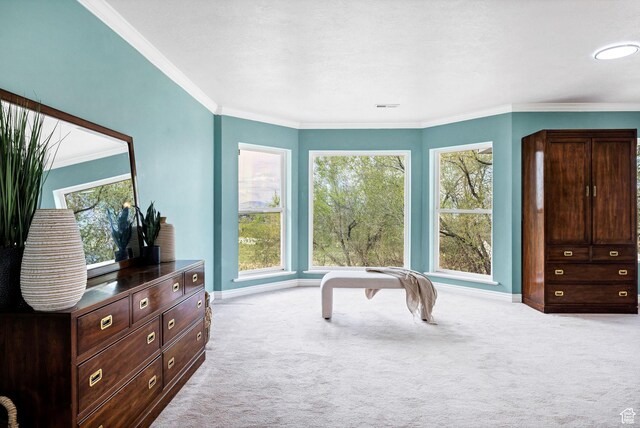 1910 E Canyon Ridge Dr, North Logan, UT 84341 - carpeted bedroom featuring ornamental molding and baseboards