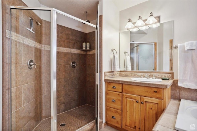 3634 N Huntsman Path Unit C201, Eden, UT 84310 - bathroom with a stall shower and vanity