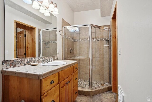 3634 N Huntsman Path Unit C201, Eden, UT 84310 - full bathroom with vanity, a shower stall, and visible vents