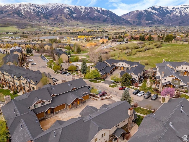 3634 N Huntsman Path Unit C201, Eden, UT 84310 - bird's eye view featuring a mountain view and a residential view