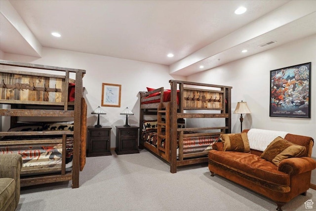 3634 N Huntsman Path Unit C201, Eden, UT 84310 - bedroom with visible vents, recessed lighting, and carpet