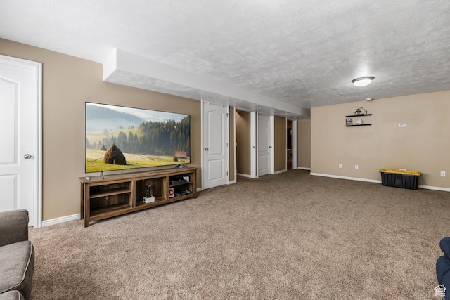 5454 N Windsor Way E, Stansbury Park, UT 84074 - living area with carpet flooring and a textured ceiling