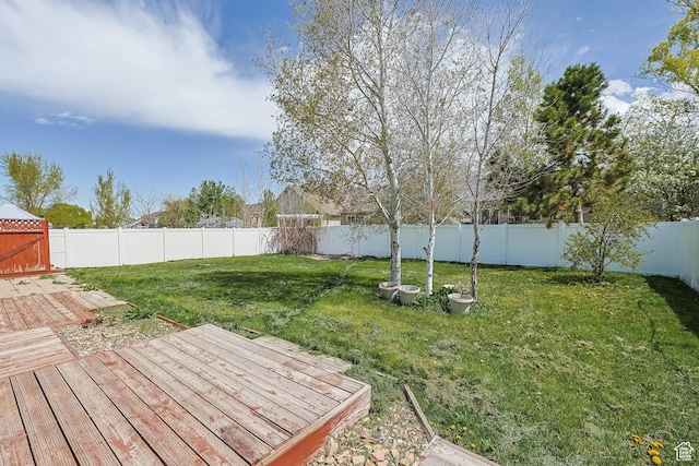 5454 N Windsor Way E, Stansbury Park, UT 84074 - fenced backyard with a deck