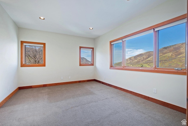 152 N Silver Oak Rd, Salt Lake City, UT 84108 - unfurnished room with baseboards, recessed lighting, and carpet flooring