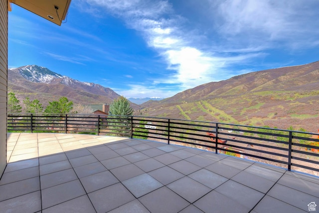 152 N Silver Oak Rd, Salt Lake City, UT 84108 - view of patio / terrace with a mountain view