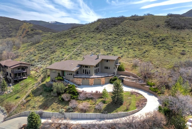 152 N Silver Oak Rd, Salt Lake City, UT 84108 - drone / aerial view featuring a mountain view