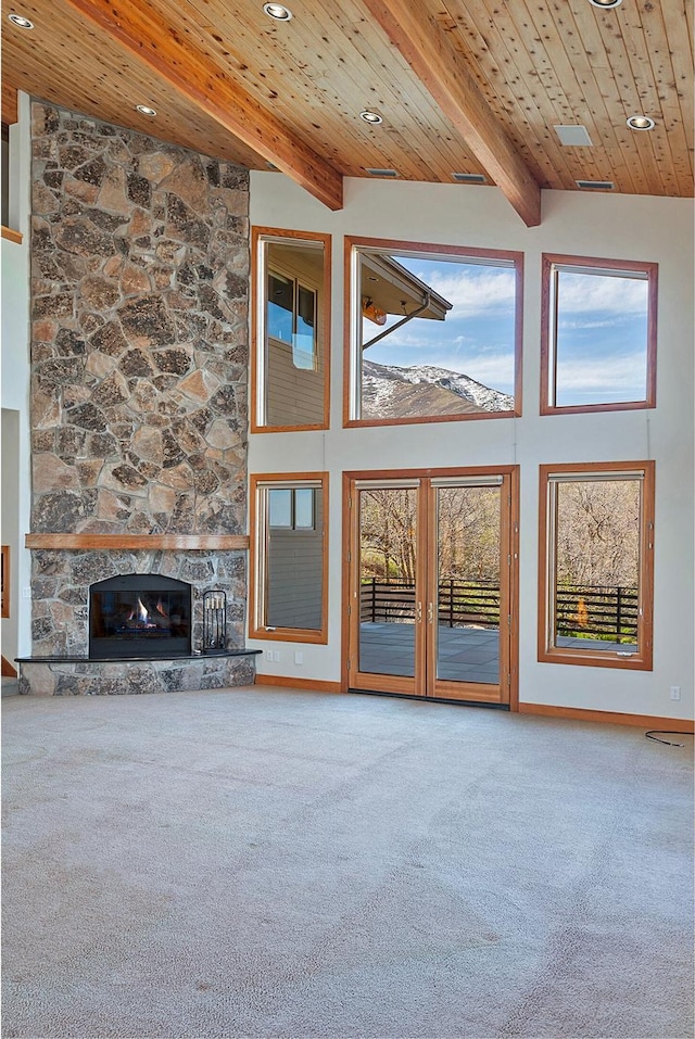152 N Silver Oak Rd, Salt Lake City, UT 84108 - unfurnished living room with baseboards, a high ceiling, and carpet