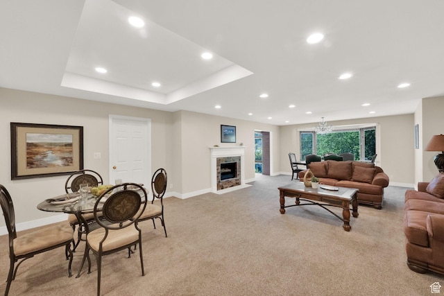 171 E 3rd Ave Unit 301, Salt Lake City, UT 84103 - living room with baseboards, recessed lighting, and light carpet