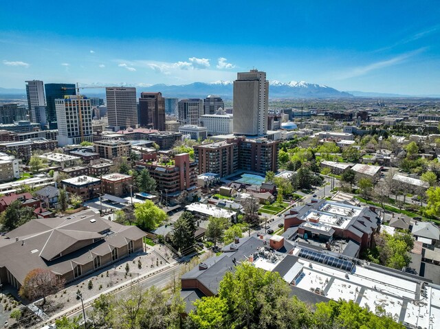 171 E 3rd Ave Unit 301, Salt Lake City, UT 84103 - birds eye view of property featuring a city view and a mountain view