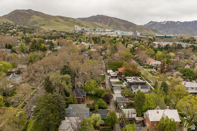 1280 E 3rd Ave N, Salt Lake City, UT 84103 - drone / aerial view with a residential view and a mountain view
