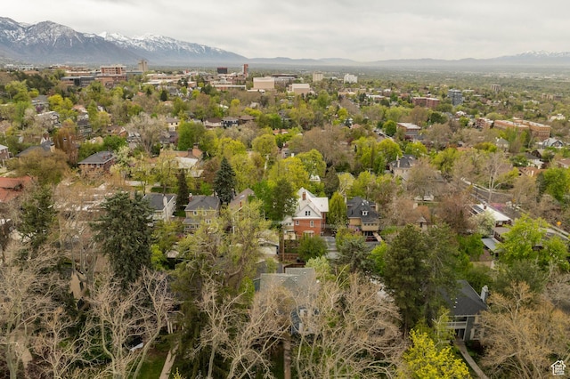 1280 E 3rd Ave N, Salt Lake City, UT 84103 - drone / aerial view with a mountain view and a residential view