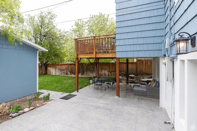 1280 E 3rd Ave N, Salt Lake City, UT 84103 - view of patio featuring outdoor dining area and a fenced backyard