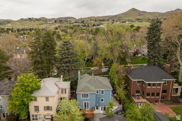 1280 E 3rd Ave N, Salt Lake City, UT 84103 - birds eye view of property featuring a mountain view and a residential view