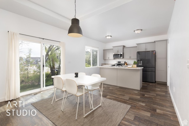 661 W 1820 S, Provo, UT 84601 - dining space with visible vents, dark wood-style floors, and baseboards