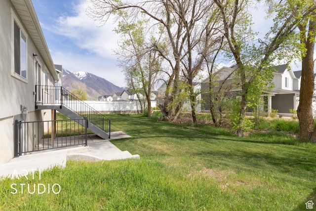 661 W 1820 S, Provo, UT 84601 - view of yard with a residential view, a mountain view, and stairway