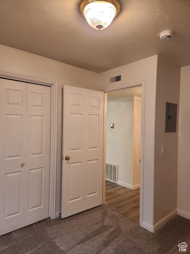 1514 S 200 E, Orem, UT 84058 - unfurnished bedroom featuring baseboards, visible vents, carpet floors, and electric panel
