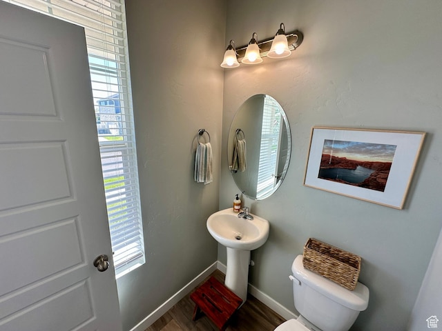 980 W 1275 S, Springville, UT 84663 - half bathroom with toilet, wood finished floors, and baseboards