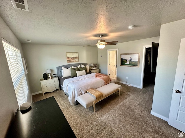 980 W 1275 S, Springville, UT 84663 - carpeted bedroom with baseboards, visible vents, and a textured ceiling