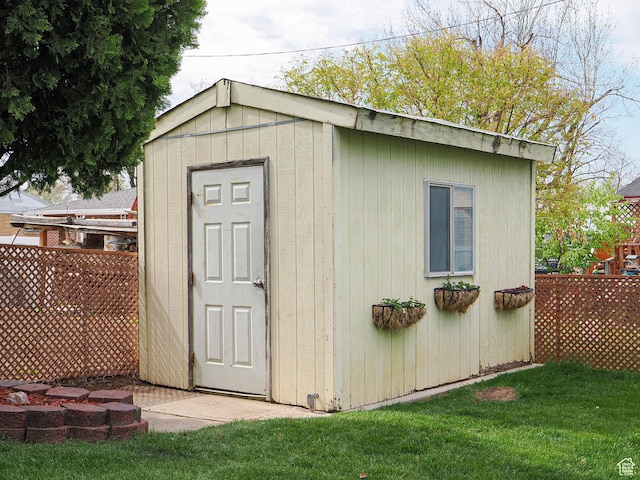 123 Lynnwood Dr, Clearfield, UT 84015 - view of shed featuring fence