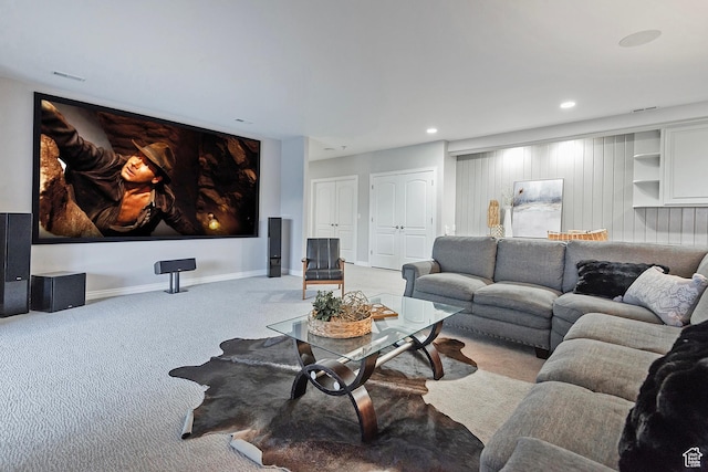 11274 S Eagle View Dr, Sandy, UT 84092 - carpeted living area with recessed lighting and baseboards